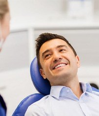 Relaxed patient in dental office
